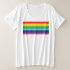 Stolze Regenbogenfarben lgbtq lgbt Gay Flag Muster Große Größe T-Shirt