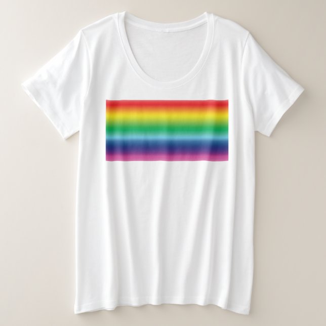 Stolze Regenbogenfarben lgbtq lgbt Gay Flag Muster Große Größe T-Shirt (Design vorne)