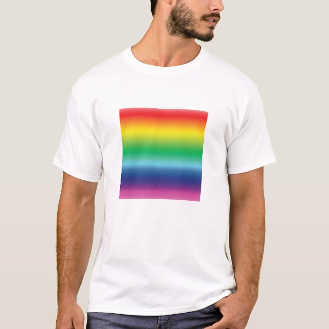 Stolze Regenbogenfarben lgbtq lgbt Gay Flag Muster T-Shirt (Vorderseite)