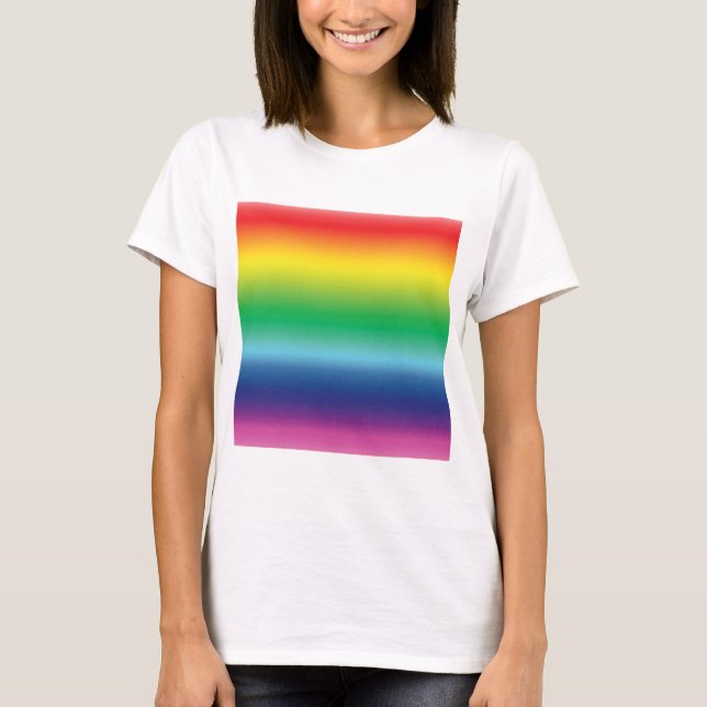 Stolze Regenbogenfarben lgbtq lgbt Gay Flag Muster T-Shirt (Vorderseite)