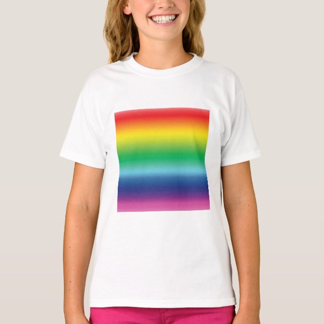 Stolze Regenbogenfarben lgbtq lgbt Gay Flagge T-Shirt (Vorderseite)