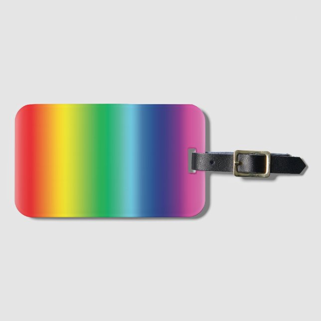 Stolze Regenbogenfarben lgbtq Schwulenflagge - Gepäckanhänger (Vorderseite (Horizontal))