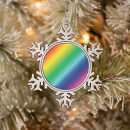 Stolze Regenbogenfarben Muster lgbtq lgbt Schneeflocken Zinn-Ornament