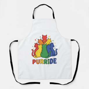 Stolze Regenbogenkatze Vintage Vektor Design_1 Schürze