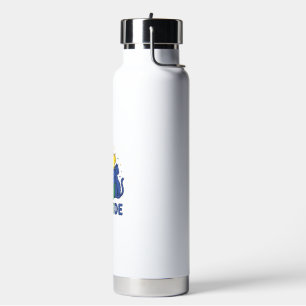 Stolze Regenbogenkatze Vintage Vektor Design_1 Trinkflasche