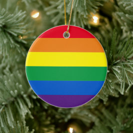 Stolze Regenbogenstreifen schwulenflagge LGBT Weih Keramik Ornament