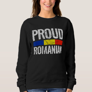 Stolze rumänische Vintage rumänische Flagge Sweatshirt