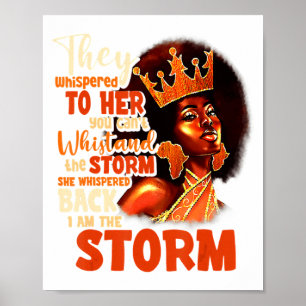 stolze schwarze afroamerikanische Damen Schwarze G Poster