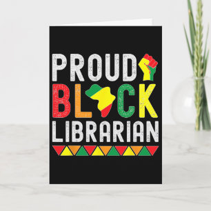 stolze schwarze Bibliothekarin Black History Month Karte