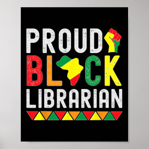 Stolze schwarze Bibliothekarin Schwarze Geschichte Poster