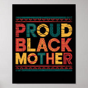 Stolze schwarze Mutter Afro Melanin Mutter Drogen Poster
