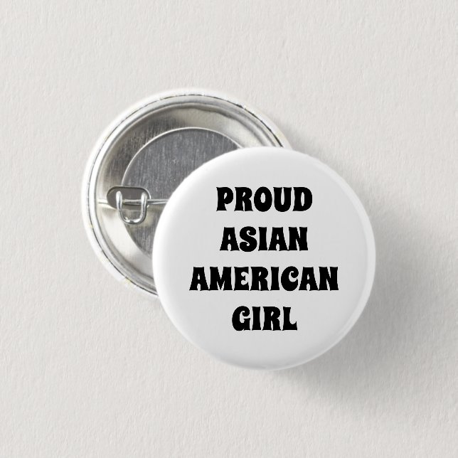 Stolze schwarze Typografie Button (Vorne & Hinten)