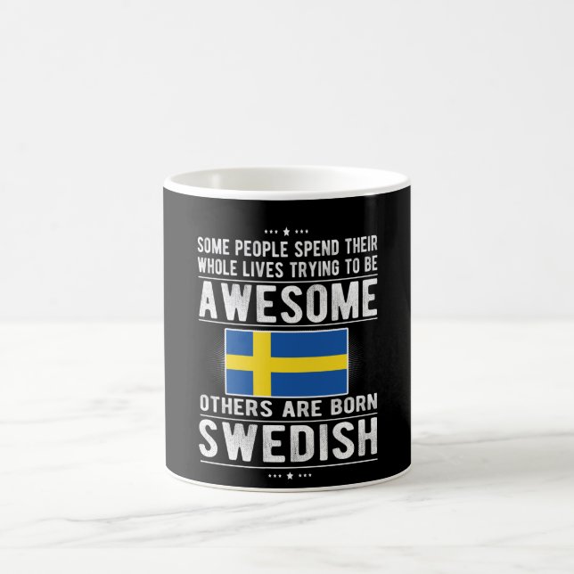 Stolze schwedische Flagge Schweden Erbe Schwedisch Kaffeetasse (Mittel)