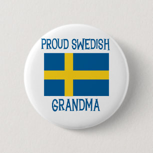 Stolze schwedische Großmutter Button