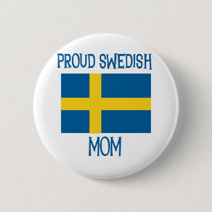Stolze schwedische Mama Button