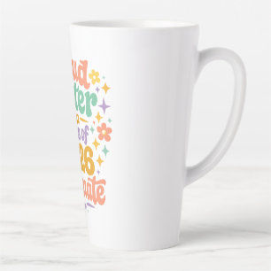 Stolze Schwester Abschlussklasse 2026 Retro Groovy Milchtasse