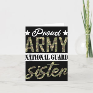 Stolze Schwester der Army National Guard Militärfa Karte