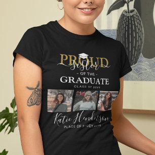 Stolze Schwester des Graduate Foto Collage T - Shi T-Shirt