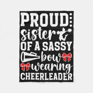 Stolze Schwester einer Cheerleader-Schwester Cheer Fleecedecke