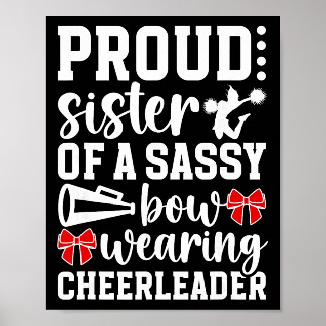 Stolze Schwester einer Cheerleader-Schwester Cheer Poster (Vorne)