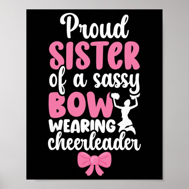 Stolze Schwester einer Cheerleader-Schwester Cheer Poster (Vorne)