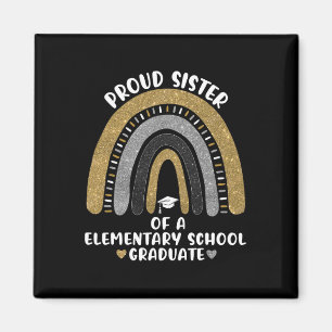Stolze Schwester einer Grundschule Rainb Magnet