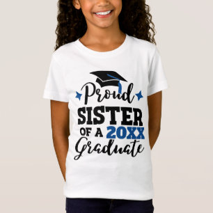 Stolze Schwester eines 2022 Absolventen schwarz bl T-Shirt