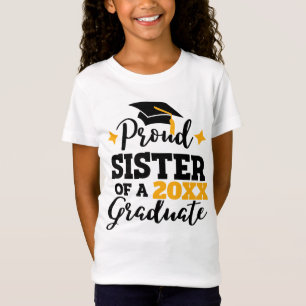 Stolze Schwester eines 2022 Absolventen schwarzen  T-Shirt