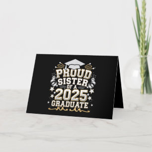 Stolze Schwester eines 2025-Absolventen Abschluss Dankeskarte