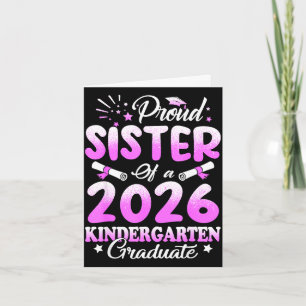 Stolze Schwester eines Absolventen der Klasse 2026 Karte