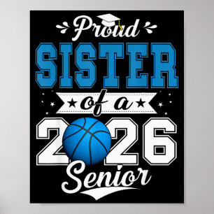 Stolze Schwester eines Basketball-Absolventen der Poster
