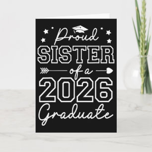 Stolze Schwester eines Cl von 2026 Absolvent Senio Karte
