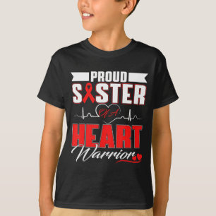 Stolze Schwester eines Herzens Kriegers Herzkrankh T-Shirt