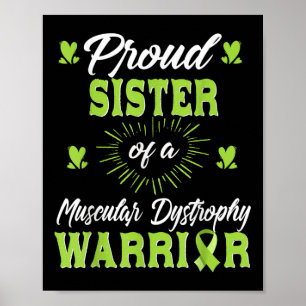 Stolze Schwester eines Kriegerkriegs mit Muskeldys Poster