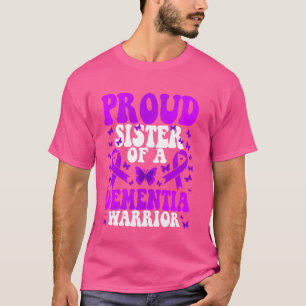Stolze Schwester eines Lila Ribbon eines Demenzkri T-Shirt