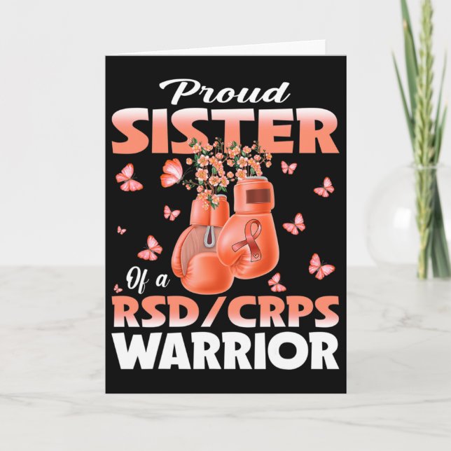 Stolze Schwester eines Rsd Crps Krieger Bewusstsei Karte (Vorderseite)