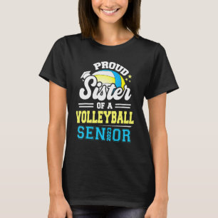 Stolze Schwester eines Volleyballs Senior 2023 Gra T-Shirt