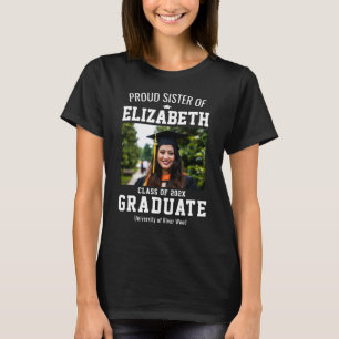 Stolze Schwester  Name des Absolventen Custom T-Shirt