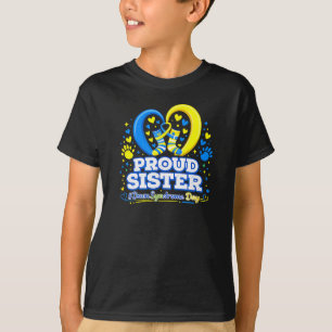 Stolze Schwester Welt-Down-Syndrom-Aufklärungstag T-Shirt
