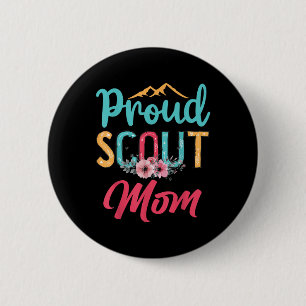 Stolze Scout-Mutter Frohen Muttertag Camping Pfadf Button