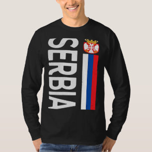 Stolze serbische Flagge Serbien Tag Serbische Wurz T-Shirt