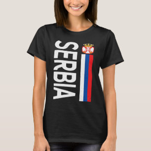 Stolze serbische Flagge Serbien Tag Serbische Wurz T-Shirt