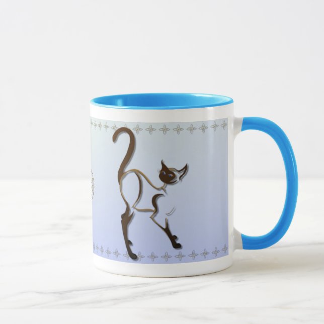 Stolze siamesische Katzen-Tasse Tasse (Rechts)