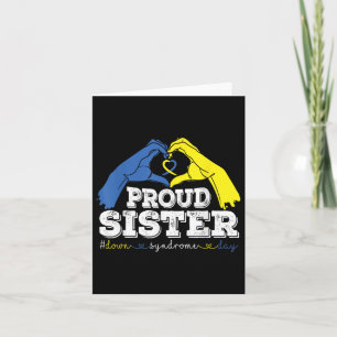 Stolze Sister World Down Syndrome Day Awareness So Karte