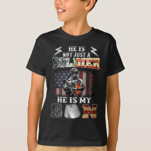 Stolze Soldat Armee Eltern Mama Papa Er ist mein S T-Shirt