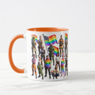 Stolze Spielcharaktere: Illustrationen des Spiels Tasse