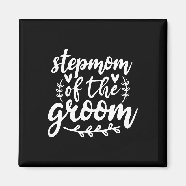 Stolze Stepmutter der Groom Wedding Familie Magnet (Vorne)