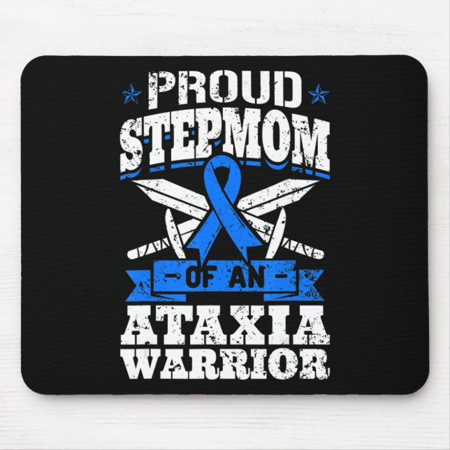 Stolze Stepmutter eines Ataxie-Krieger-Bewusstsein Mousepad (Vorne)