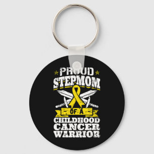 Stolze Stepmutter eines Krebskriegers im Kindesalt Schlüsselanhänger