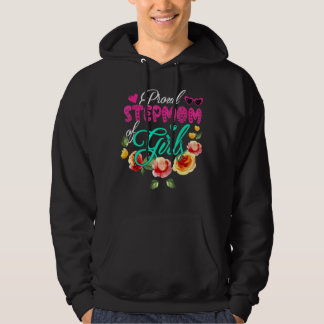 Stolze Stepmutter von Blume von Mädchen hört Mutte Hoodie
